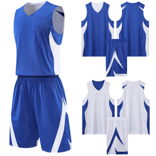 篮球服双面穿正反面两穿训练比赛队服双口袋吸汗透气DIY定制印号