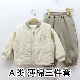 新品 外穿薄棉三件外套装 帅气T恤时尚 小猪诺可2026春季 休闲长裤 A类