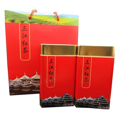 2024新茶 三江红茶广西柳州特产布央高山小种茶叶纯香1斤铁罐盒装