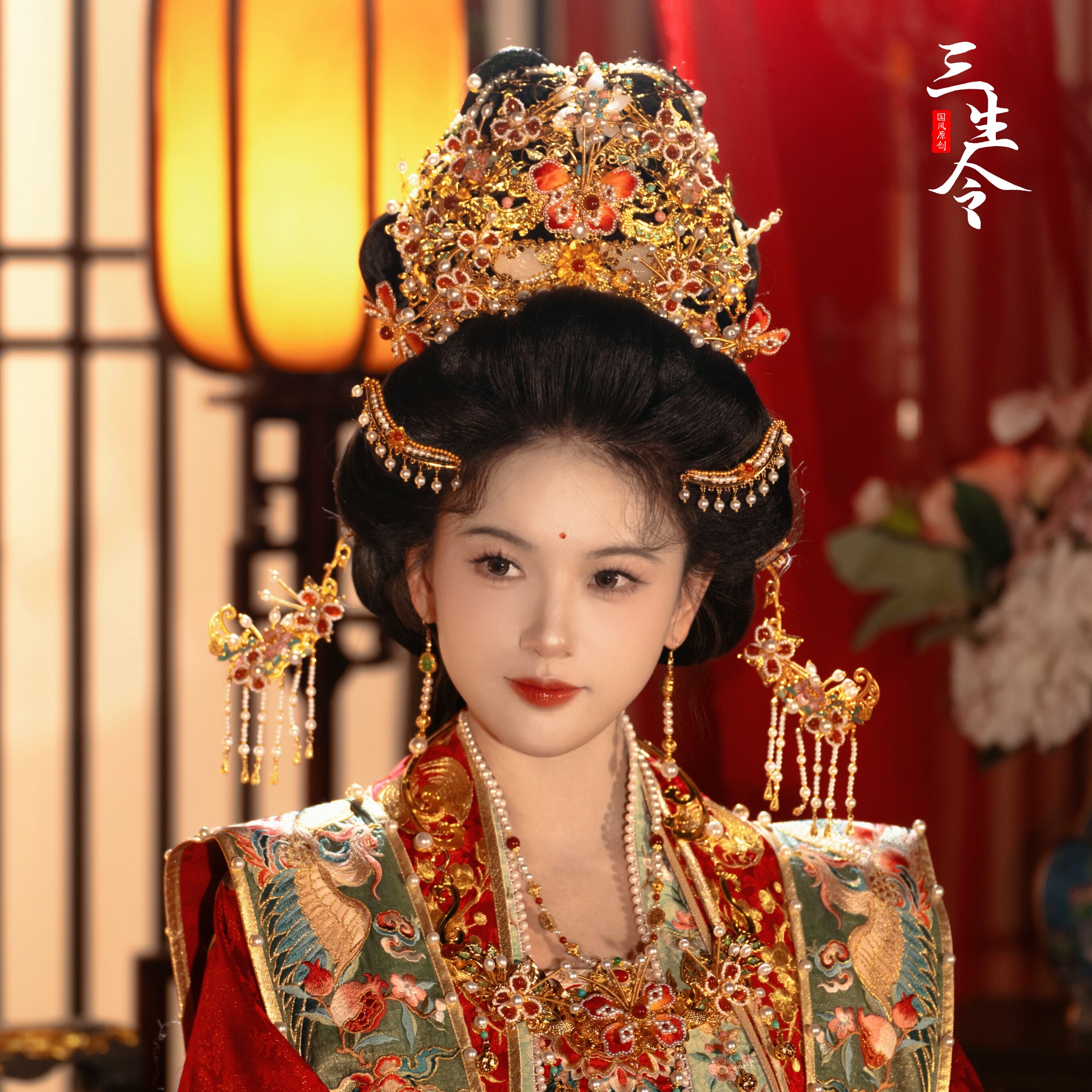 三生令【金枝】宋制汉服婚礼发冠古风华丽新娘头饰凤冠婚嫁