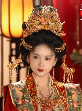 三生令【金枝】宋制汉服婚礼发冠古风华丽新娘头饰凤冠婚嫁