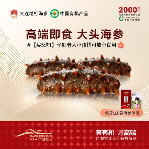 广参堂 7A有机即食海参 大连深海刺参500g 高营养备孕海珍品 - 封面