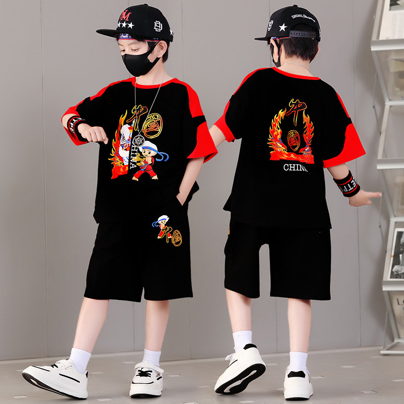 儿童汉服男童中国风夏天短袖套装图片