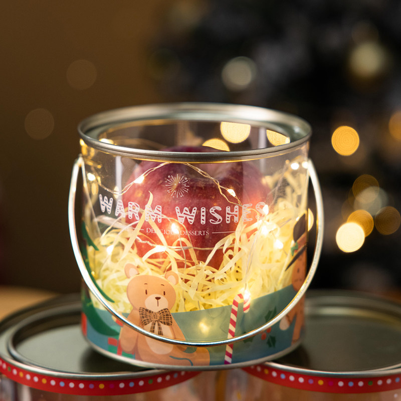 圣诞节惊喜圆形马口铁铁罐