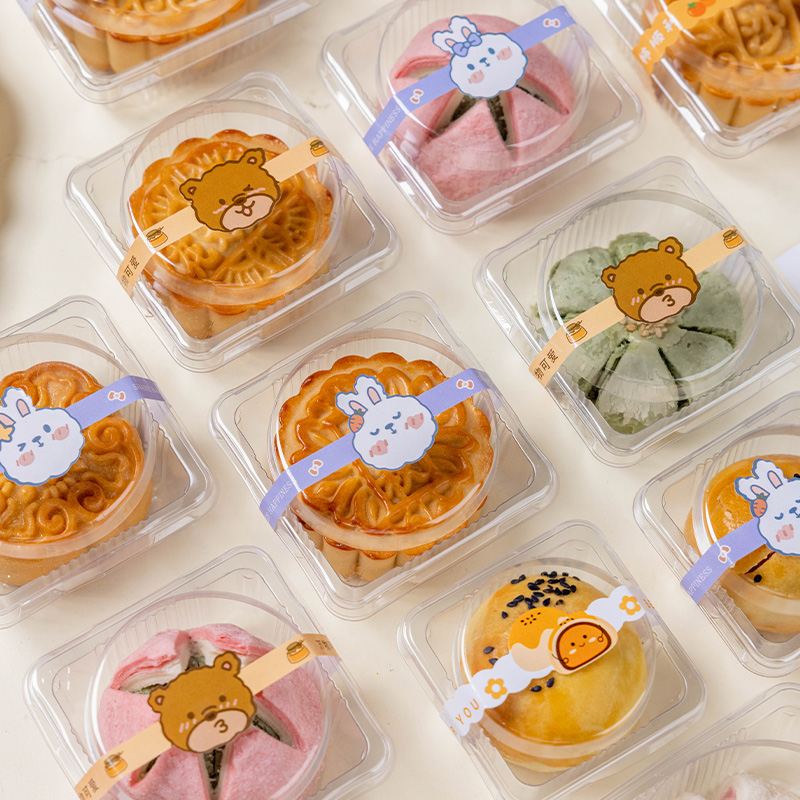 蛋黄酥吸塑盒创意可爱贴纸