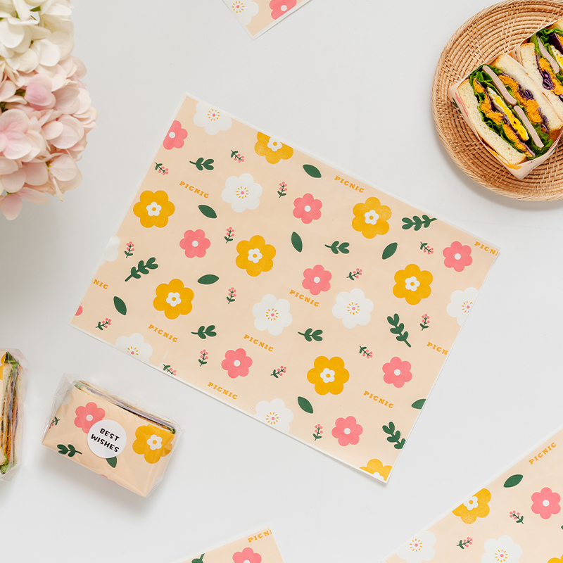 三明治包装纸防水防油食品级淋膜纸汉堡热狗手抓饼打包纸商用家用