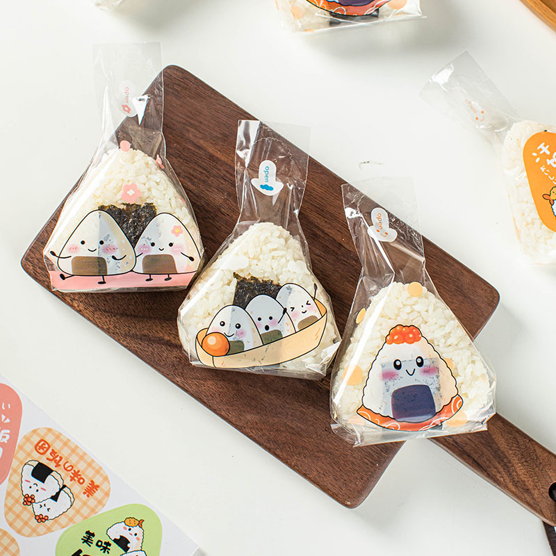 三角饭团包装袋野餐自制海苔寿司专用打包袋子食品级创意卡通模具