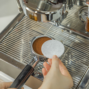 摩卡壶咖啡机过滤纸手柄58mm圆形一次性粉碗进口意式专用滤纸