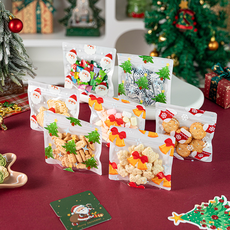 圣诞雪花酥饼干拉链袋子