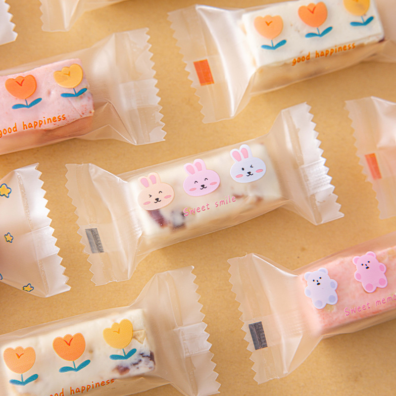 透明牛轧糖包装袋糖纸雪花酥糖果纸奶糕太妃糖机封袋烘焙小袋子