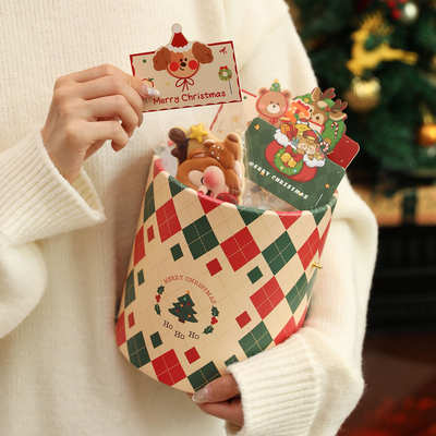 圣诞礼盒空盒高级感大号饼干包装伴手物女生男2025新款糖果抱抱桶