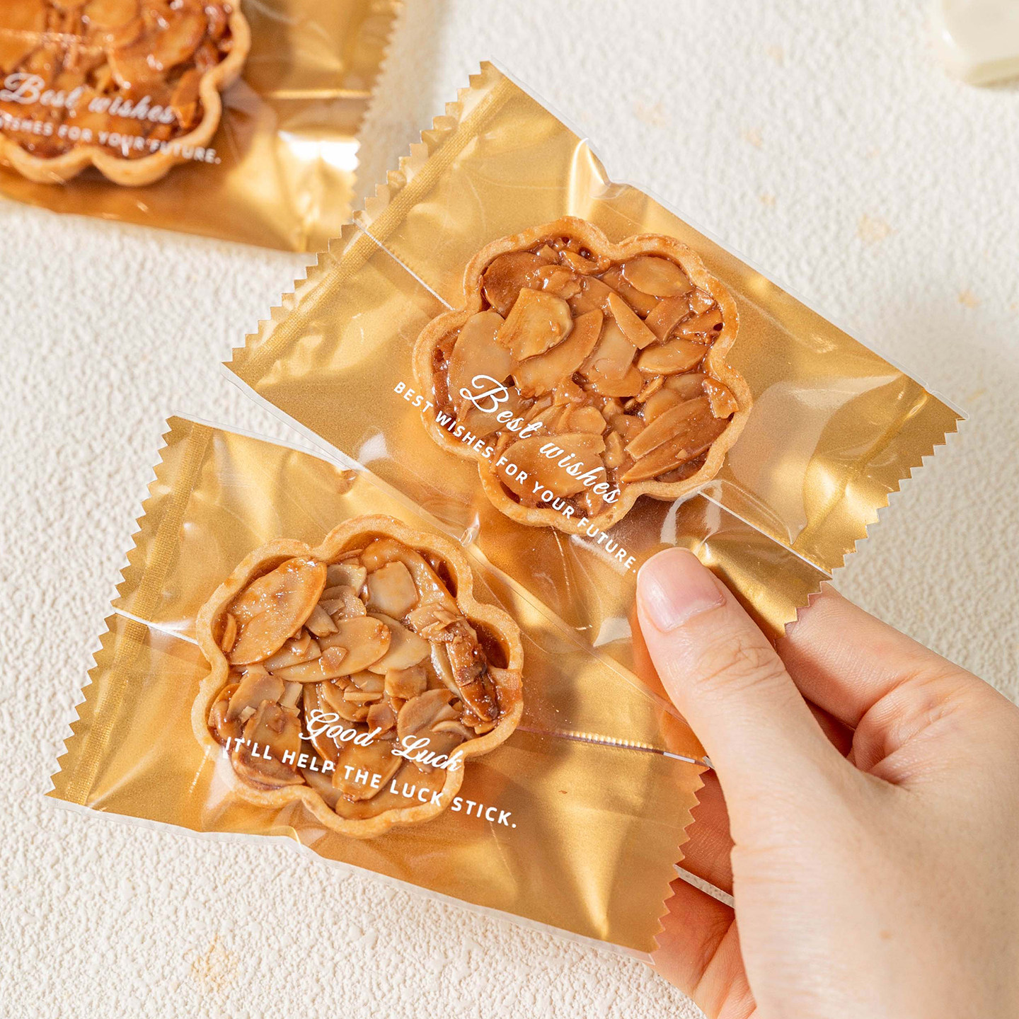 樱花糯米船包装袋单独立小机封饼干雪花酥糖果烘焙打包透明食品级