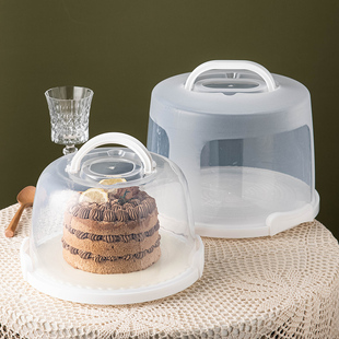 蛋糕盒重复使用6810八寸加高网红生日蛋糕包装 盒手提便携保鲜盒子