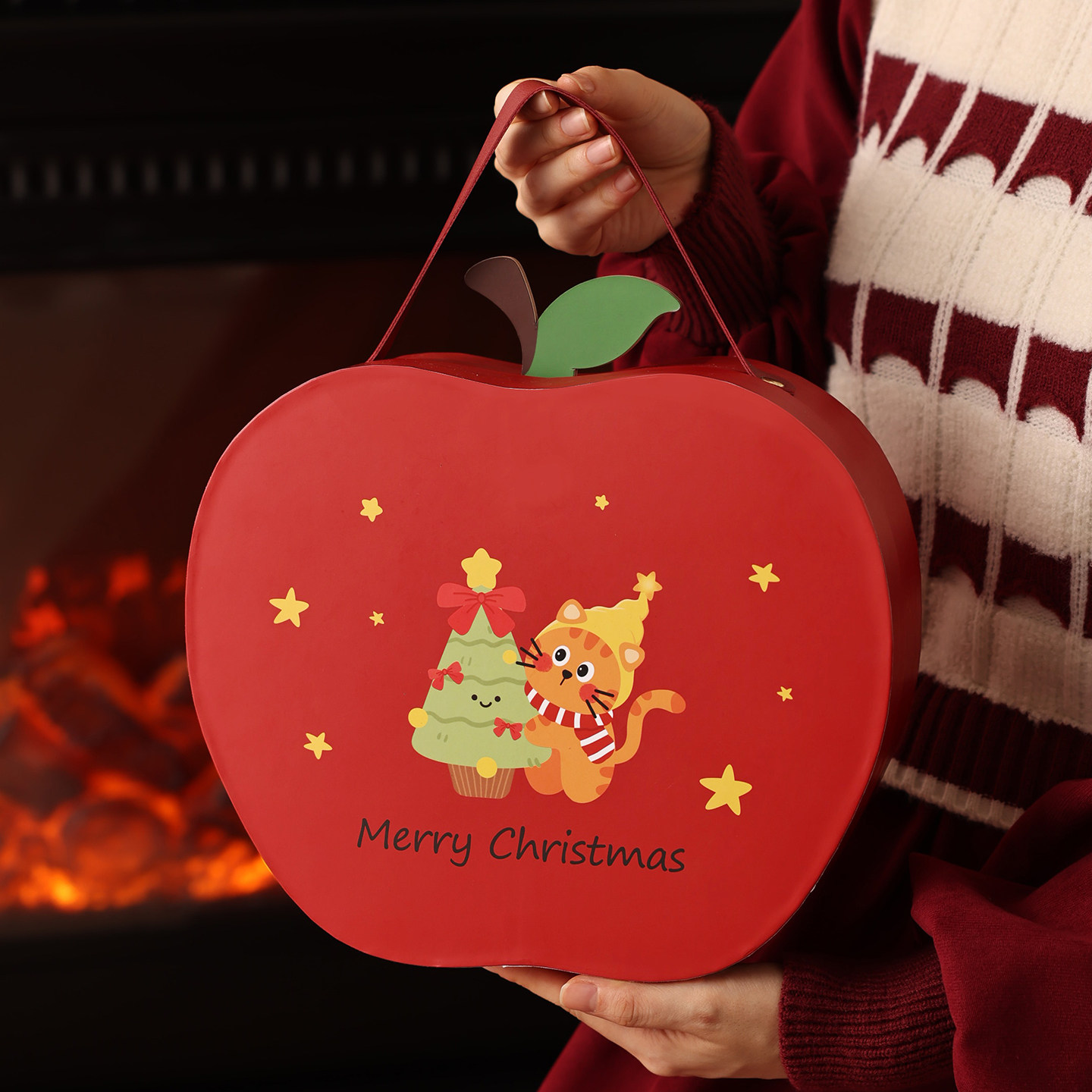 圣诞礼盒空盒包装物品子高档级感伴手节糖果饼干甜品打包平安果夜