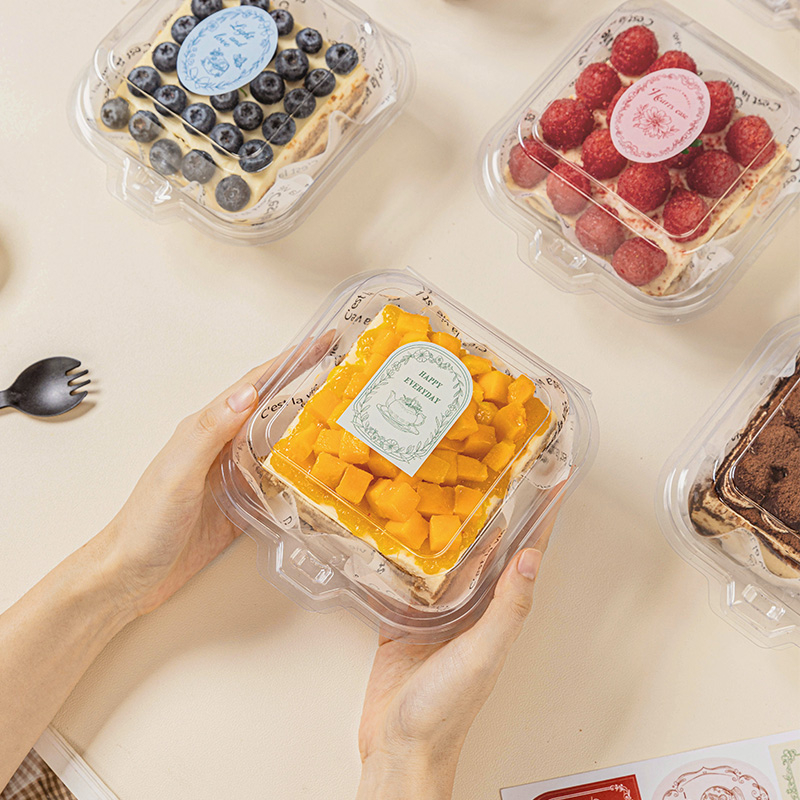 方形透明蛋糕盒子甜品打包盒小
