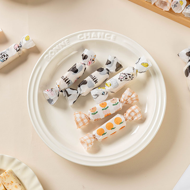 糖果包装纸手工烘焙自制子专用打包太妃奶糖牛轧糯米油纸卡通diy