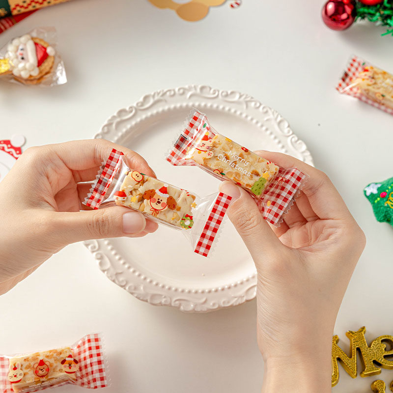 太妃糖果单独立小包装袋子机封口牛轧婚礼糖手工食品级包装袋透明