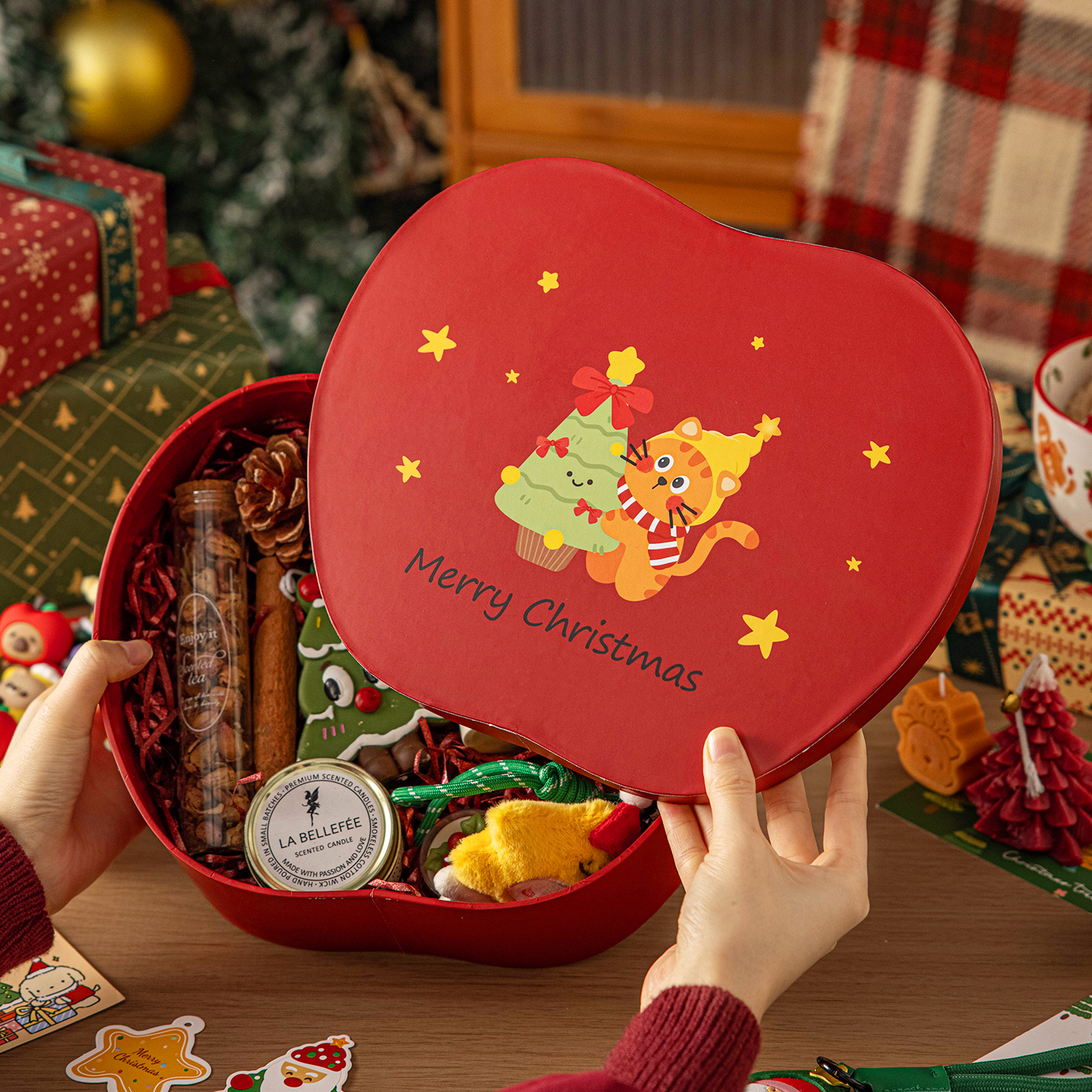 平安夜苹果包装礼盒空盒圣诞节高档加厚送女友糖果创意儿童小伴手