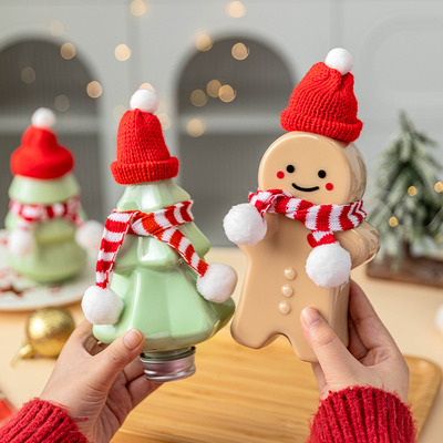 圣诞一次性500mlpet食品级奶茶杯