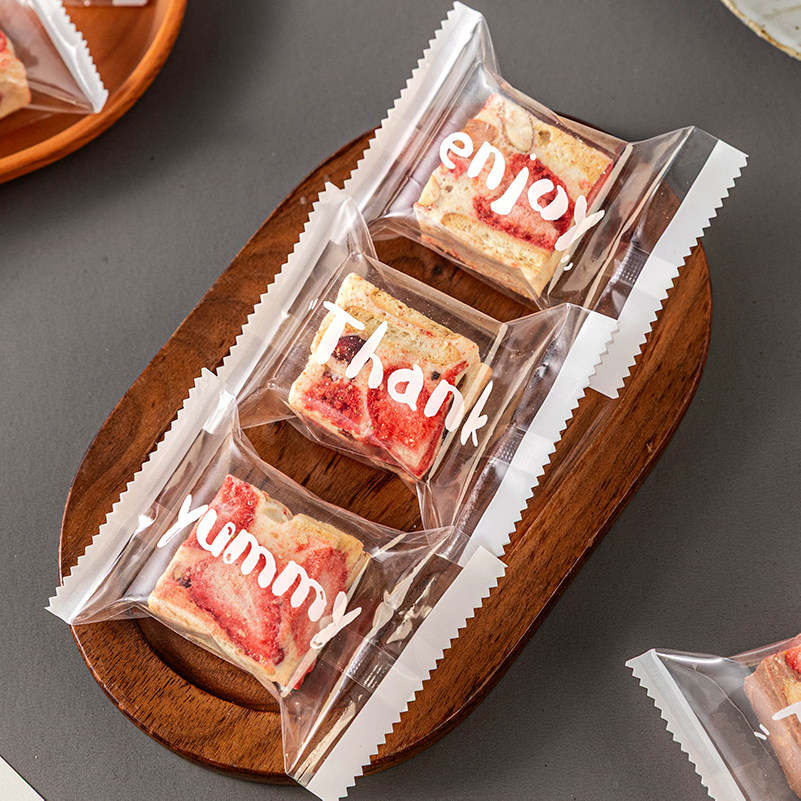雪花酥独立小包装袋子食品级透明外机封口烘焙的加厚高级感打包