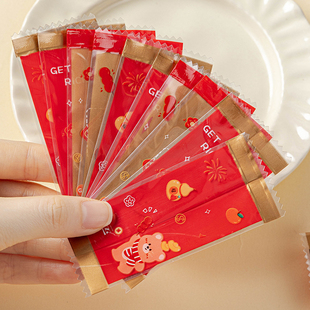 新年太妃糖果包装袋子牛轧单独立小打包封口机食品级2026马手工