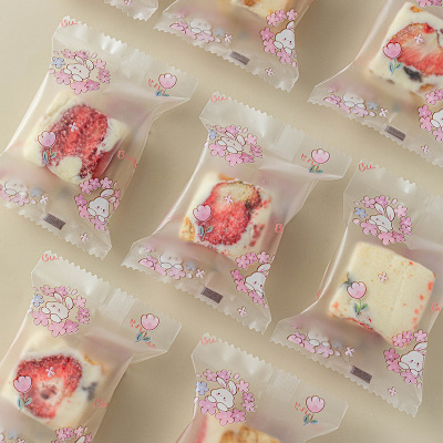 雪花酥包装袋机自封粘曲奇饼干单独立小大打包牛轧糖果烘焙食品子