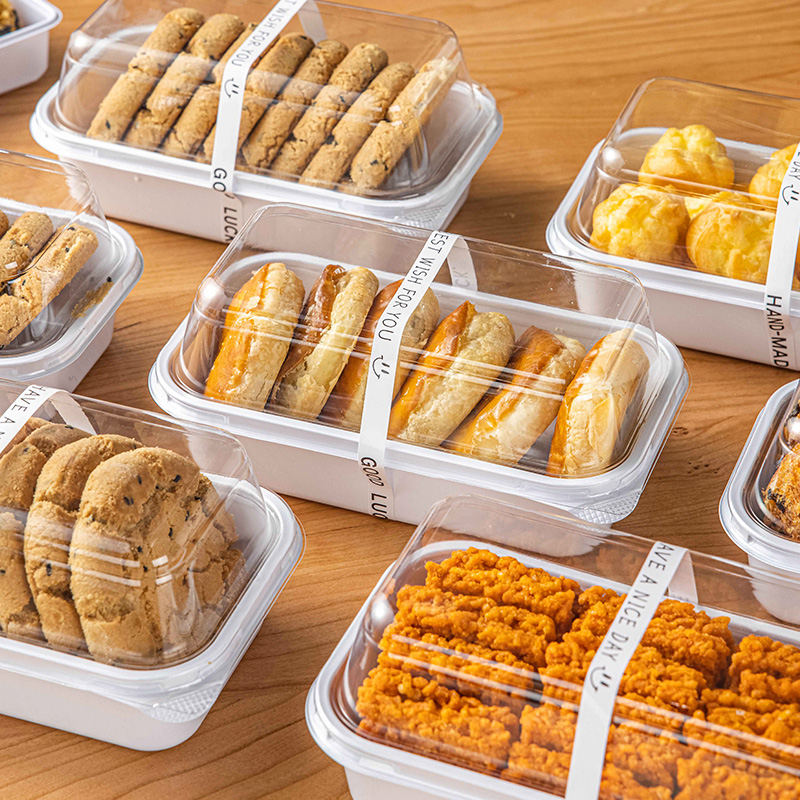 美涤中式糕点一次性透明包装盒子