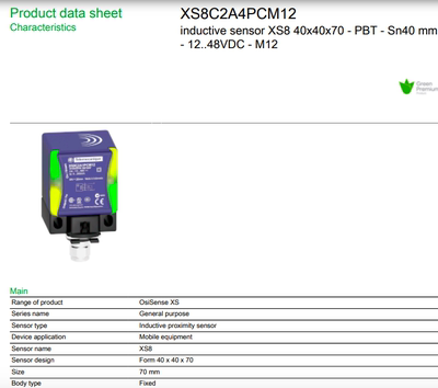 现货XS8C2A4PCM12 XS8S173NAL2C施耐德电感式接近开关XS7J1A1PAL2