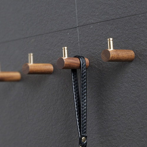 挂衣钩免打孔黄铜玄关