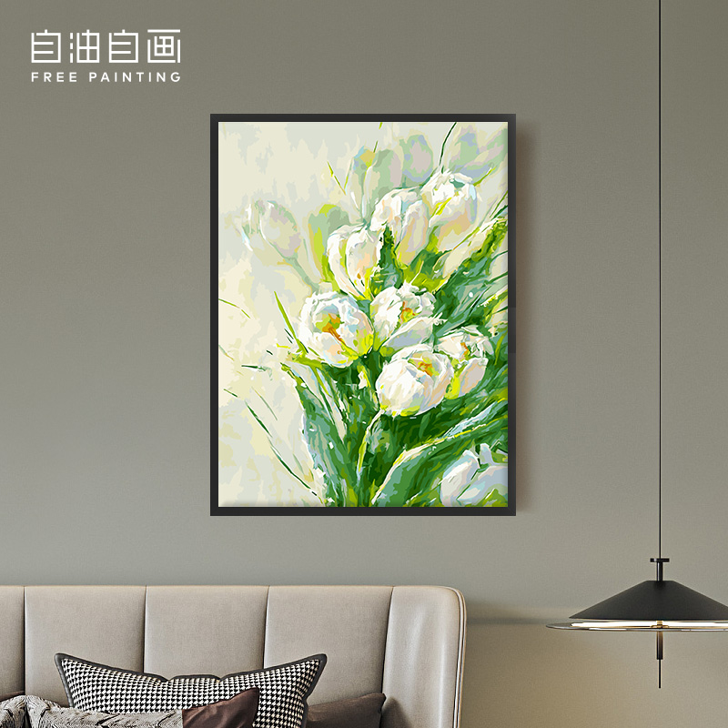 自油自畫DIY數字油畫浪漫夏日