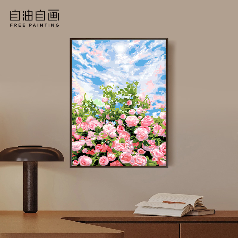 自油自画DIY数字油画浪漫繁花