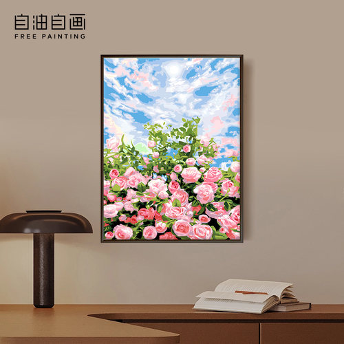 自油自画DIY数字油画浪漫繁花