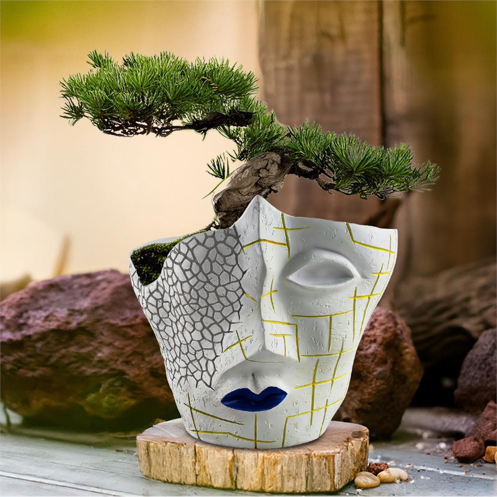 跨境新创意人脸裂纹抽象