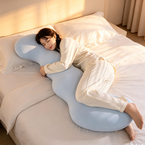 跨境leg pillow凉感长条抱枕女生睡觉靠枕侧睡夹腿神器冰丝枕头