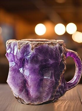 Mineral Crystal Coffee Mugs 新奇仿矿物水晶咖啡树脂杯摆件