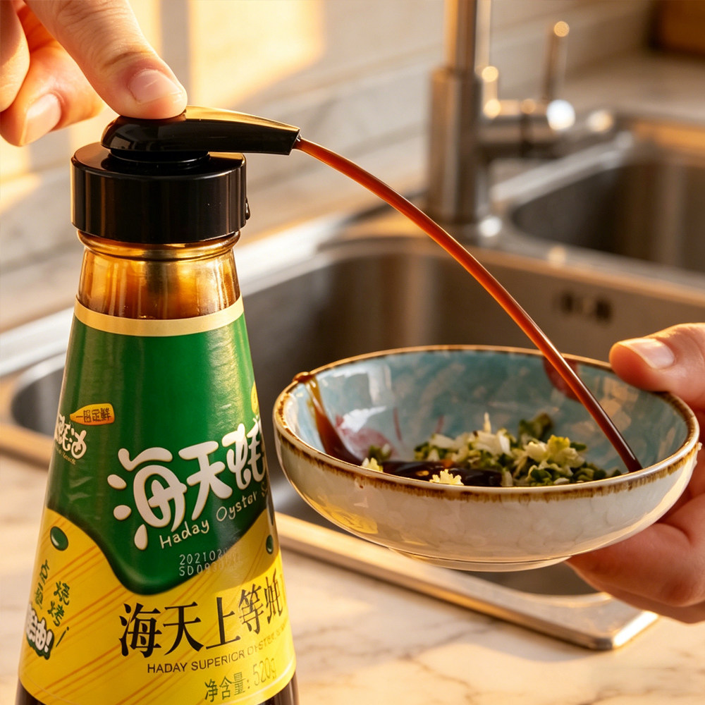 Oyster Sauce Dispenser厨房工具蚝油挤压器家用按压泵塑料挤酱器