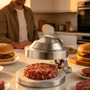Hamburger Patty Maker手压小型汉堡机汉堡肉饼器可调压肉模具