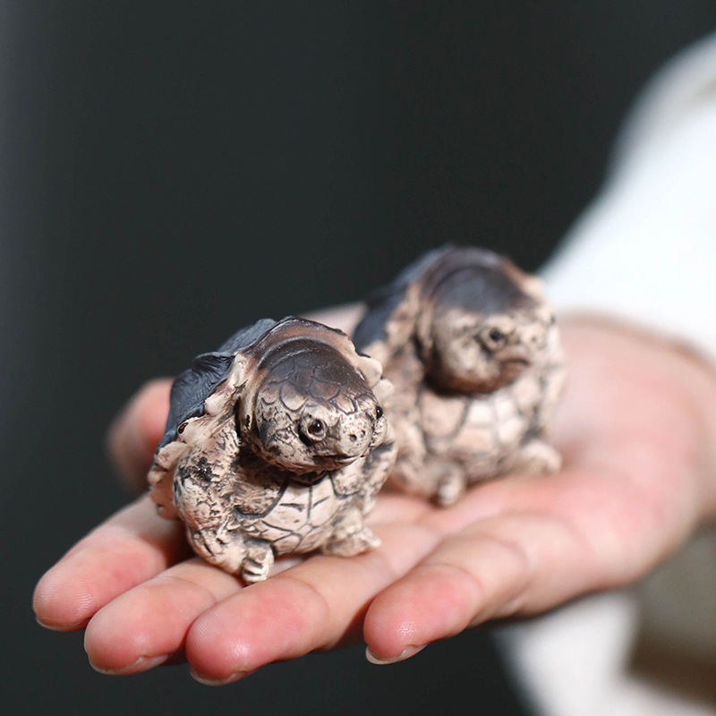 跨境tea pet  tea-drinking toys茶宠树脂鳄鱼龟摆件茶具配件茶桌