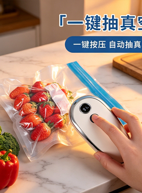 Vacuum Sealing无线小型家用真空封口机 USB真空机食品用保鲜盒