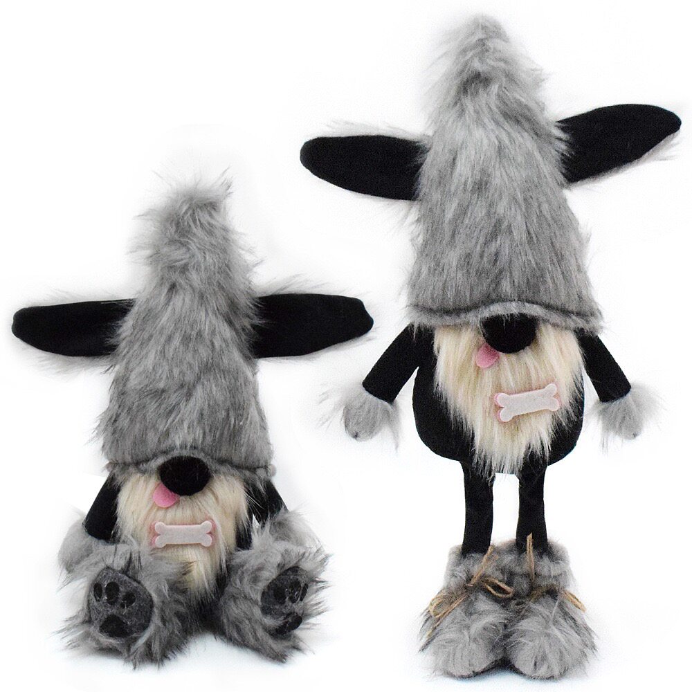 新品可爱黑狗地精公仔无