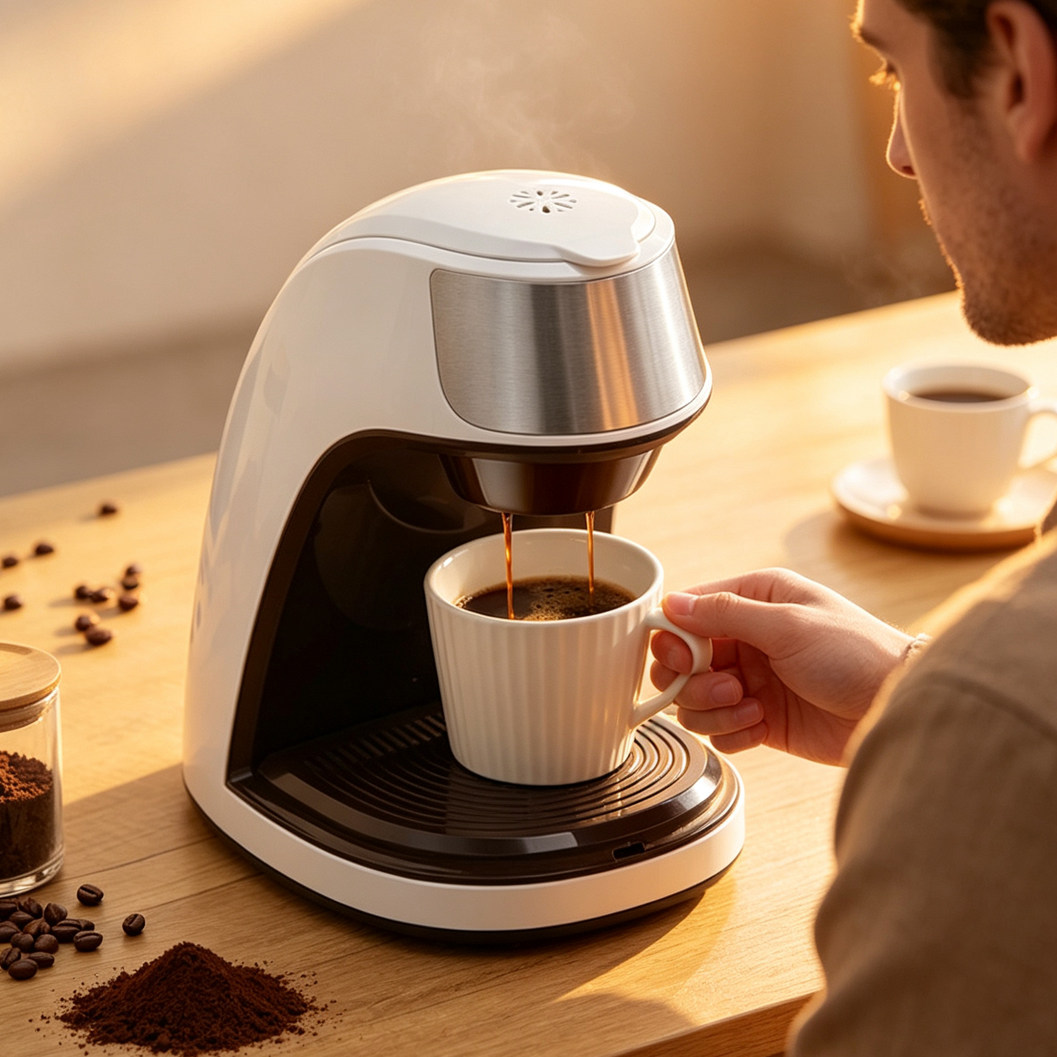 跨境Coffee machine美式咖啡机家用全自动办公室煮花茶机滴漏式