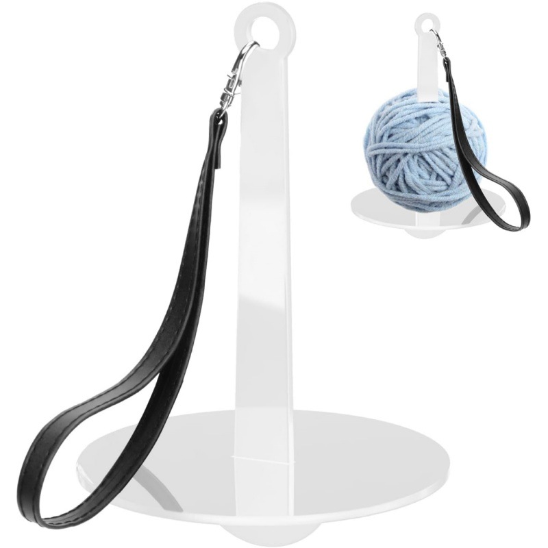 Wrist Yarn Storage Rack手腕纱线收纳架 带皮革腕带纱线球旋转
