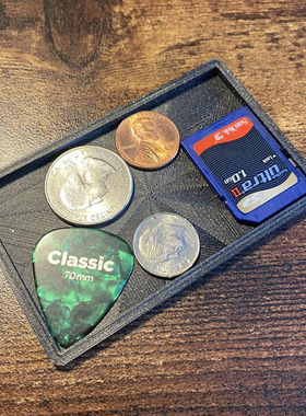 铝合金多功能收纳盒适用于钱包卡包 钥匙硬币分类托盘黑色塑胶款