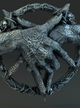 跨境新品恶魔之手羊角摆