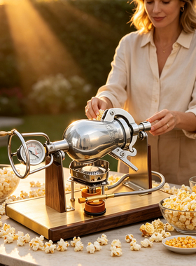 Popcorn machine家用迷你爆米花机手摇爆米花炉粮食放大器微型