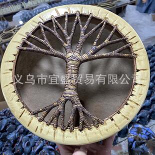 跨境生命之树摆件装饰品设计家居庭院装修田园鼓创意艺术摆件树脂