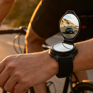 Bicycle rearview mirror自行车后视镜 带手腕带 手臂旋转反光镜