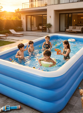 Inflatable swimming pool儿童充气游泳池大型水池加厚宝宝小泳池