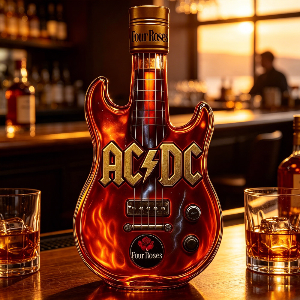 跨境Whisky bottle 新品摆件 AC/DC 吉他造型红酒瓶威士忌酒瓶