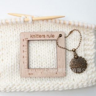毛线编织毛衣围巾编织工具计算工具密度尺复古铜制切线器工具组合
